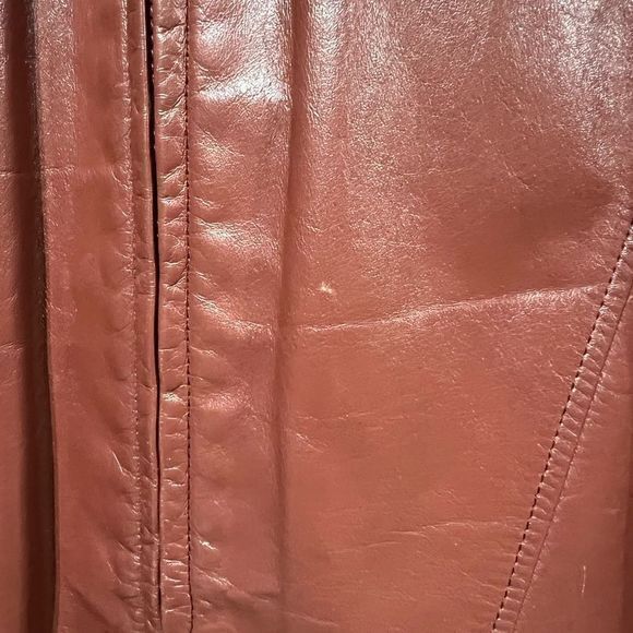 Vintage London Fog Mens Leather Jacket Full Zip Collared Pockets‎ Brown Size 44 - Picture 10 of 12